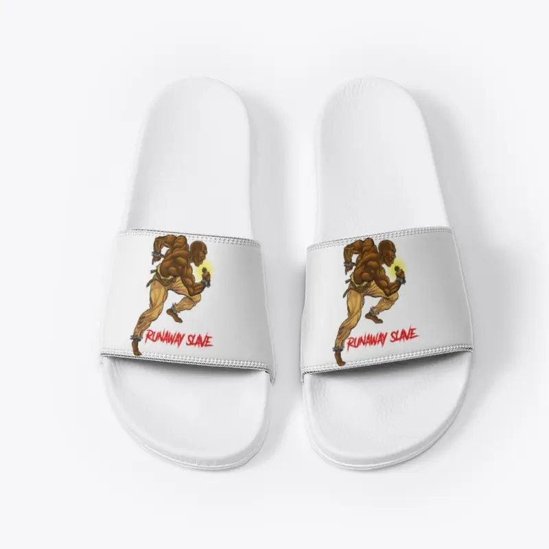 White Sole RAS Slides w Removable Straps